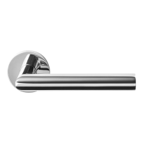 GPF1015.49-00 RVS gepolijst deurkruk Toi op ronde rozet