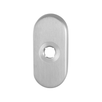 GPF1100.04L rozet 70x32x10mm RVS geborsteld linksdraaiend