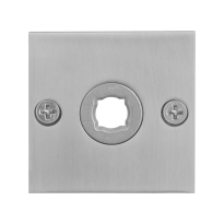GPF1100.08L/R rozet 50x50x2mm RVS geborsteld links-/rechtsdraaiend