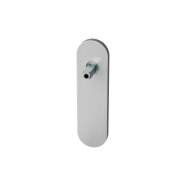 GPF1100.10.442 kortschild afgerond PC72 RVS geborsteld met vastgelaste knopvastzetter
