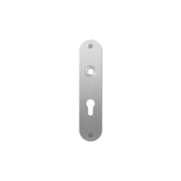 GPF1100.12L/R plaatschild afgerond PC55 links-/ rechtsdraaiend RVS geborsteld