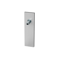 GPF1100.15.442 kortschild rechthoekig PC72 RVS geborsteld met vastgelaste knopvastzetter