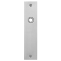 GPF1100.16L/R plaatschild rechthoekig links-/ rechtsdraaiend RVS geborsteld