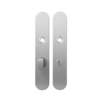 GPF1100.20 langschild afgerond WC63/8 grote knop RVS geborsteld