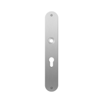 GPF1100.22L/R plaatschild afgerond PC55 links-/ rechtsdraaiend RVS geborsteld