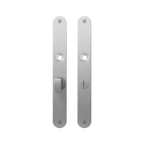 GPF1100.23 plaatschild afgerond WC55/8 grote knop RVS geborsteld