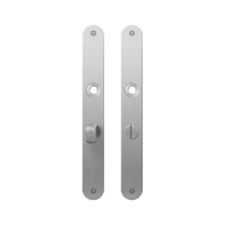GPF1100.23 plaatschild afgerond WC57/5 normale knop RVS geborsteld