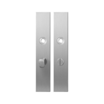GPF1100.25 langschild rechthoekig WC57/5 normale knop RVS geborsteld