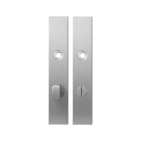 GPF1100.25 langschild rechthoekig WC72/8 grote knop RVS geborsteld