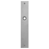 GPF1100.27L/R plaatschild rechthoekig links-/ rechtsdraaiend RVS geborsteld