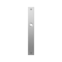 GPF1100.28L/R plaatschild rechthoekig blind links-/ rechtsdraaiend RVS geborsteld