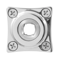 GPF1100.49L/R rozet 38x38mm RVS gepolijst links-/rechtsdraaiend
