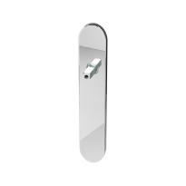 GPF1100.60.401 langschild afgerond BB56 RVS gepolijst met vastgelaste knopvastzetter