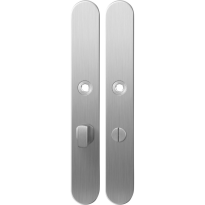 GPF1100.70 langschild XL afgerond WC63/8 grote knop RVS geborsteld