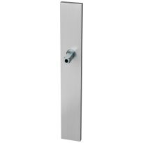 GPF1100.75.401 langschild XL rechthoekig BB56 RVS geborsteld met vastgelaste knopvastzetter