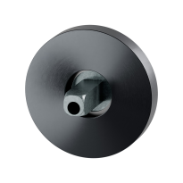 GPF1100.P1.0400 rond rozet 50x8mm PVD antraciet met vastgelaste knopvastzetter