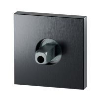 GPF1102.P1.0400 vierkant rozet 50x8mm PVD antraciet met vastgelaste knopvastzetter