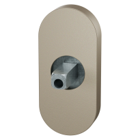 GPF1104.A4.0400 Champagne blend rozet ovaal 70x32x10mm met vastgelaste knopvastzetter