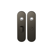GPF1110.A1 kortschild afgerond WC55/8 grote knop Dark blend