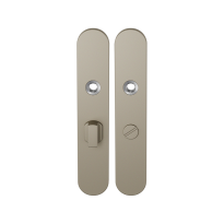 GPF1120.A4 langschild afgerond WC57/5 grote knop Champagne blend