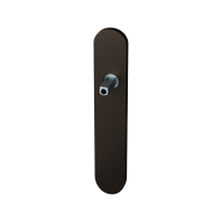 GPF1120.A1.442 langschild afgerond PC72 Dark blend met vastgelaste knopvastzetter