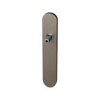 GPF1120.A3.401 langschild afgerond BB56 Mocca blend met vastgelaste knopvastzetter