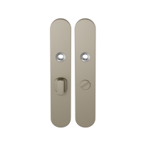 GPF1120.A4 langschild afgerond WC55/8 grote knop Champagne blend