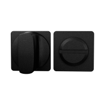 GPF1142.61 Minimalistische Toiletgarnituur 28x28x1,5mm stift 8mm Zwart