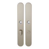 GPF1170.A4 langschild afgerond WC63/8 grote knop Champagne blend