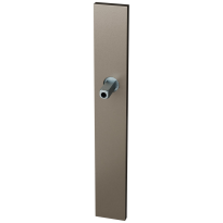 GPF1175.A3.400 langschild XL rechthoekig blind Mocca blend met vastgelaste knopvastzetter