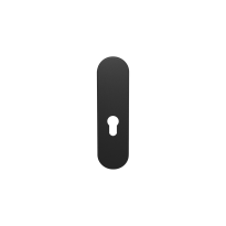 GPF1210.61L/R kortschild afgerond PC55 zonder krukgat links-/ rechtsdraaiend zwart