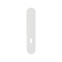 GPF1220.62L/R langschild afgerond BB72 zonder krukgat links-/ rechtsdraaiend wit