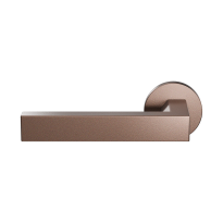 GPF1304.A2-00L/R Bronze blend deurkruk Tapu op ronde rozet, links-/ rechtswijzend