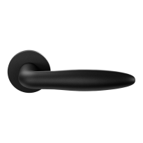 Sigaar model Deurkruk op Rozet Zwart Rechtswijzend