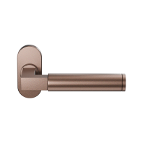 GPF2080.A2-04R Bronze blend deurkruk op ovale rozet rechts