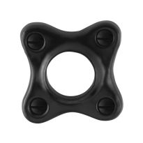 GPF6100.09L/R rozet 44x44x9mm smeedijzer zwart links-/rechtsdraaiend