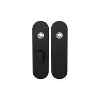 GPF8100.10 kortschild afgerond WC57/5 grote knop zwart