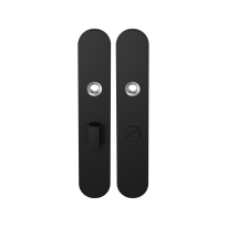 GPF8100.20 langschild afgerond WC57/5 grote knop zwart