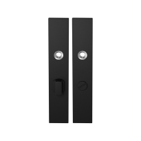 GPF8100.25 langschild rechthoekig WC63/8 grote knop zwart