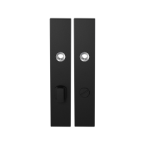 GPF8100.25 langschild rechthoekig WC72/8 grote knop zwart