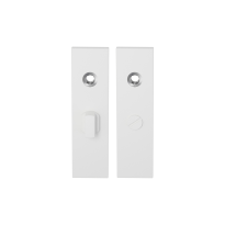 GPF8100.55 kortschild rechthoekig WC55/8 grote knop wit
