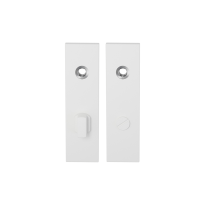 GPF8100.55 kortschild rechthoekig WC72/8 grote knop wit