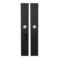 GPF8100.75 langschild XL rechthoekig WC55/8 grote knop zwart
