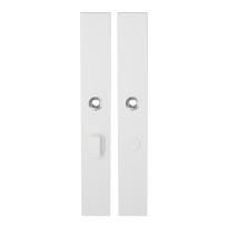 GPF8100.85 langschild XL rechthoekig WC55/8 grote knop wit