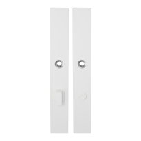 GPF8100.85 langschild XL rechthoekig WC72/8 grote knop wit