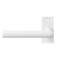 GPF8212.62-01L witte deurkruk Toi op rechthoekige rozet, linkswijzend