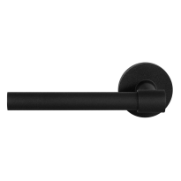 GPF8244.61-00L/R zwart deurkruk Hipi Deux op ronde rozet, links-/ rechtswijzend