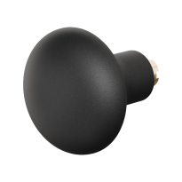GPF8851.61 Paddenstoel knop veiligheidsschilden vast zwart 52mm