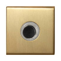 GPF9826.02P4 deur bel vierkant 50x50x8 mm PVD mat messing
