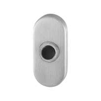 GPF9826.04 beldrukker ovaal 70x32x10 mm RVS geborsteld